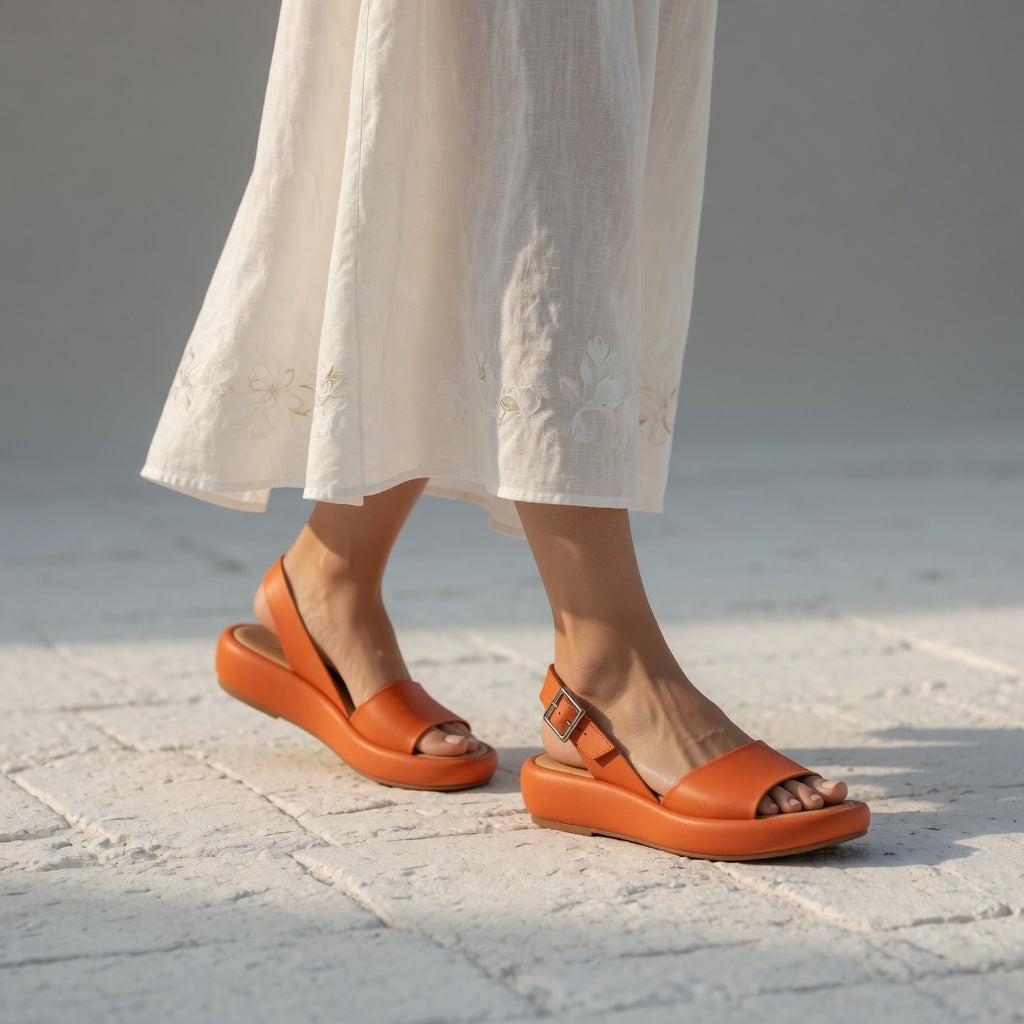 Sandalias Puffy Naranjas