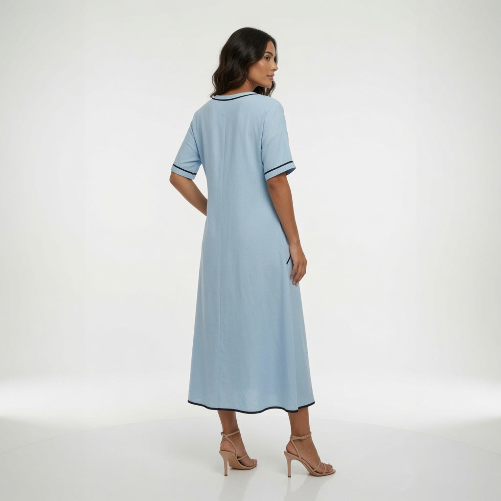 Vestido Nudo Azul Celeste